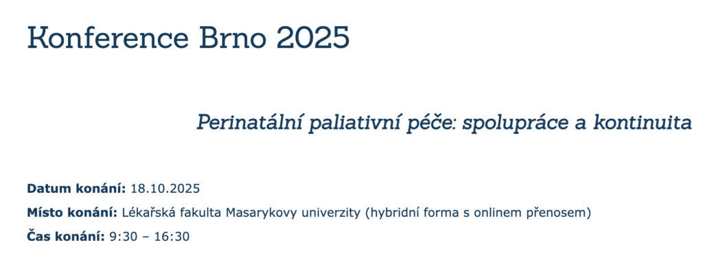 NeoPaliativa - Konference Brno 2025